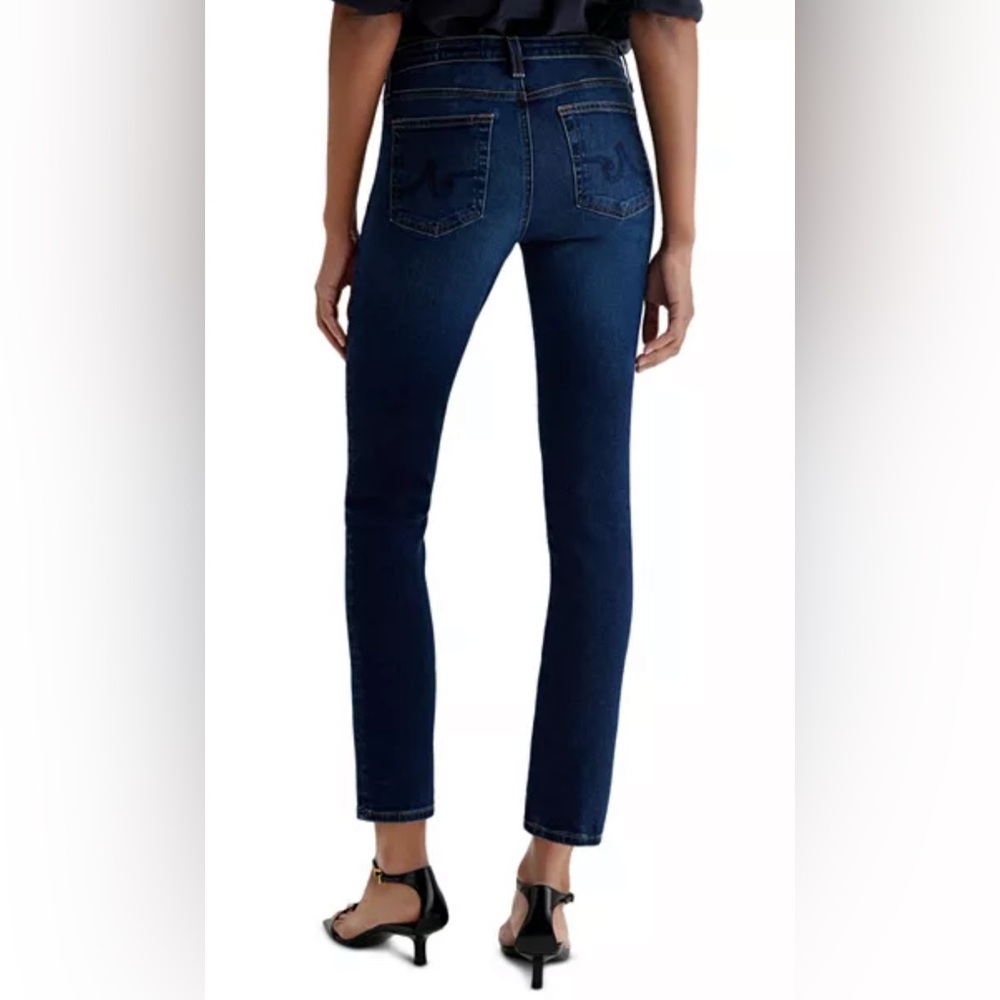 AG Prima Mid Rise Cigarette Jeans Slim Straight Dark Wash Sz 32 30 Inch Inseam - Picture 2 of 15